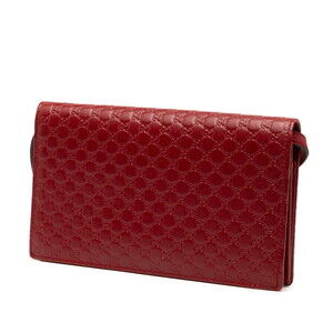 Gucci Bag Wallet Shoulder Leather ssima Red
